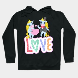 Unicorn loving couple - valentines day Hoodie